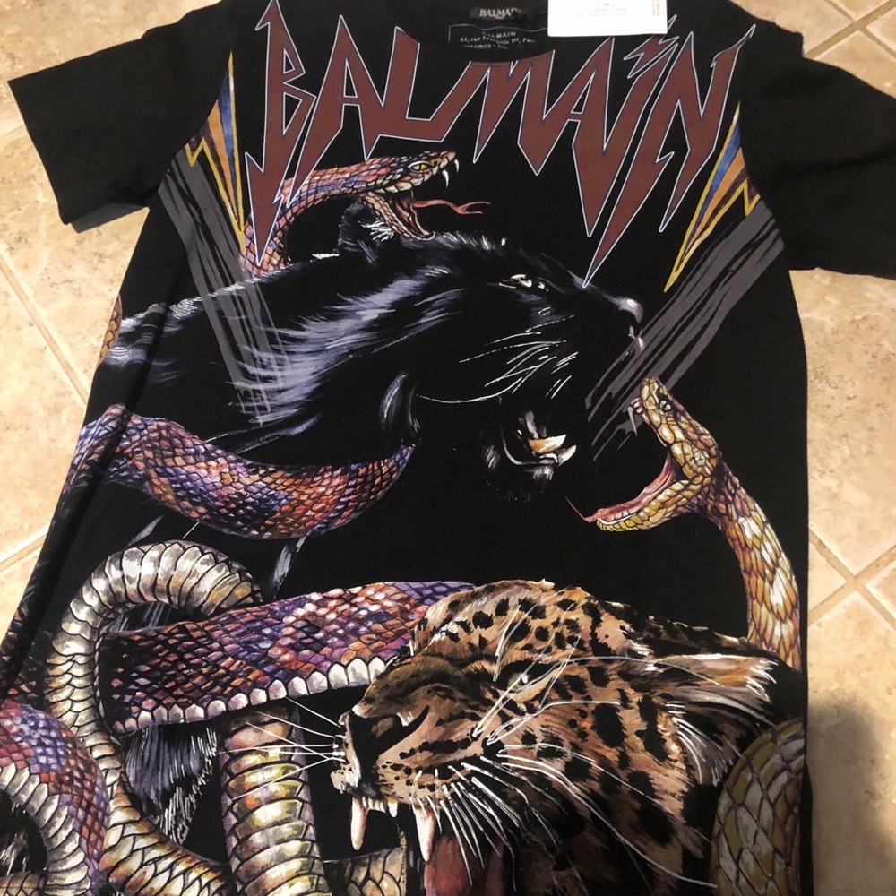 Authentic Balmain Cheetah Cobra Wild W/Tags dior givenchy gucci size MED